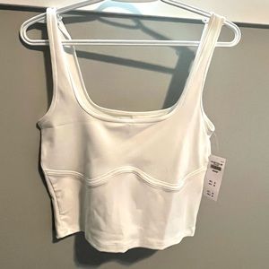 NWT A&F White Crop Tank